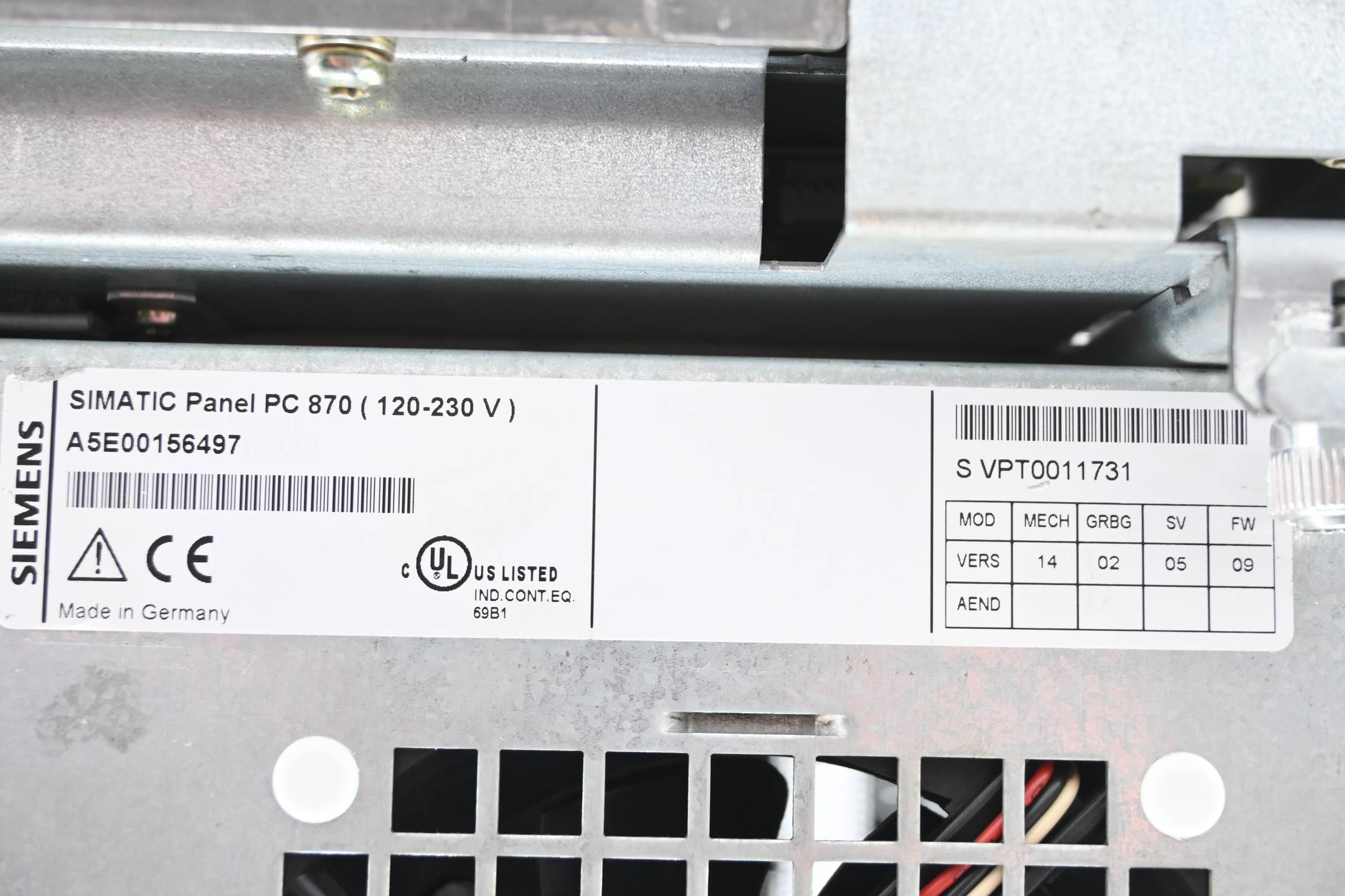 Siemens OEM PC870 15"-Touch LS240 Basis 6AV7764-0AA01-0AT0 / 6AV7 764-0AA01-0AT0