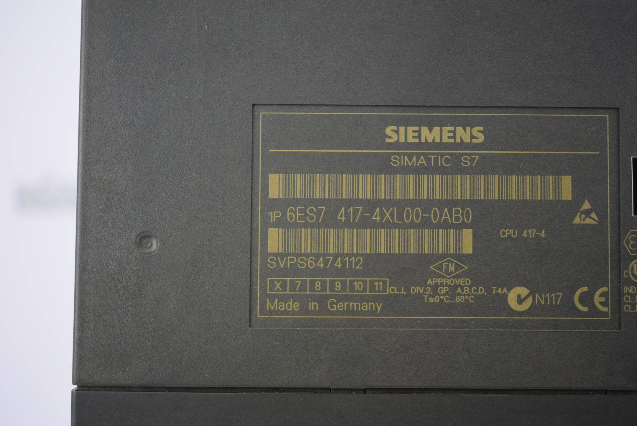 Siemens Simatic S7-400 CPU 417-4 6ES7 417-4XL00-0AB0 ( 6ES7417-4XL00-0AB0 ) E6