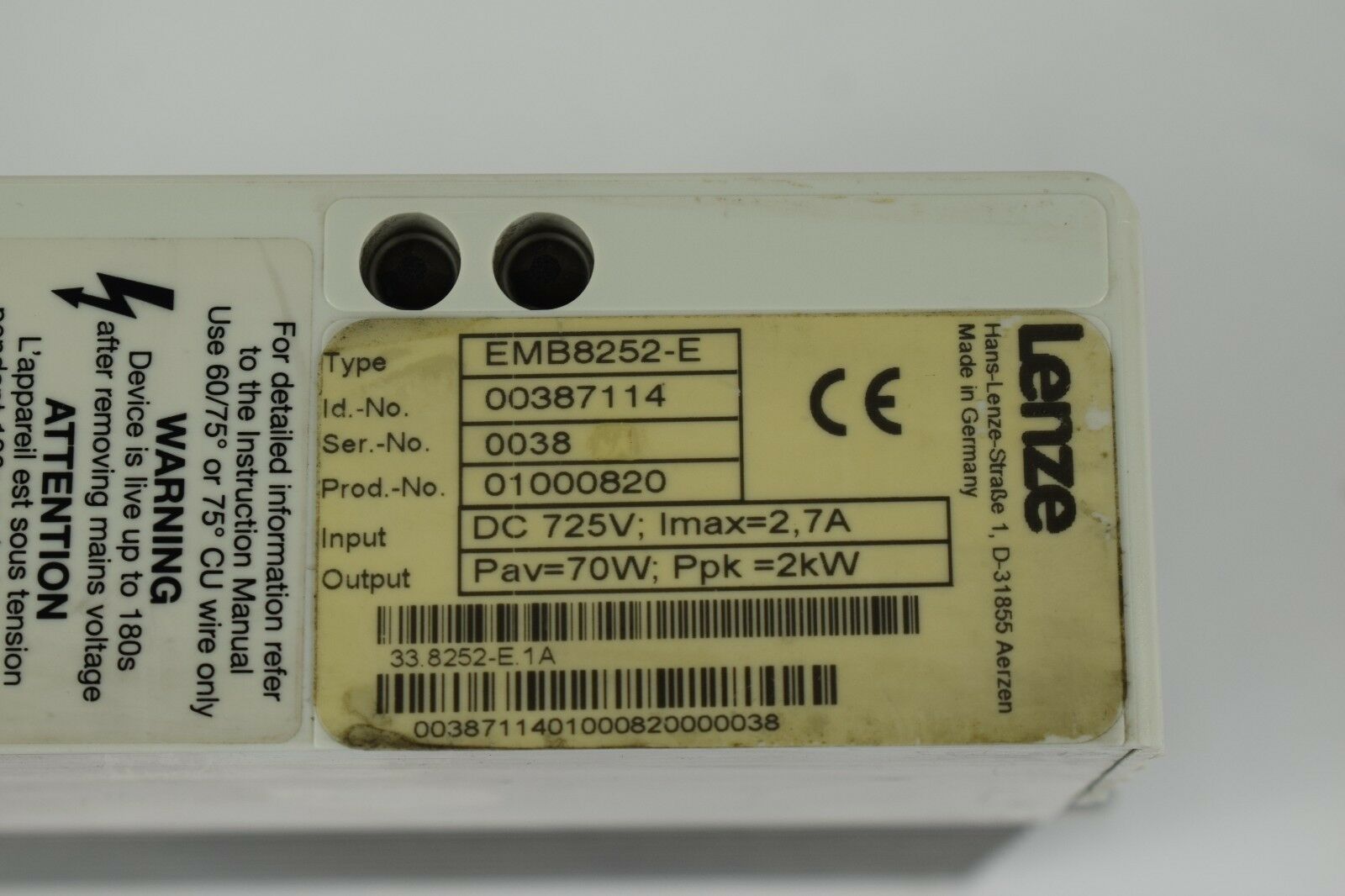 Lenze Frequenzumrichter EMB8252-E