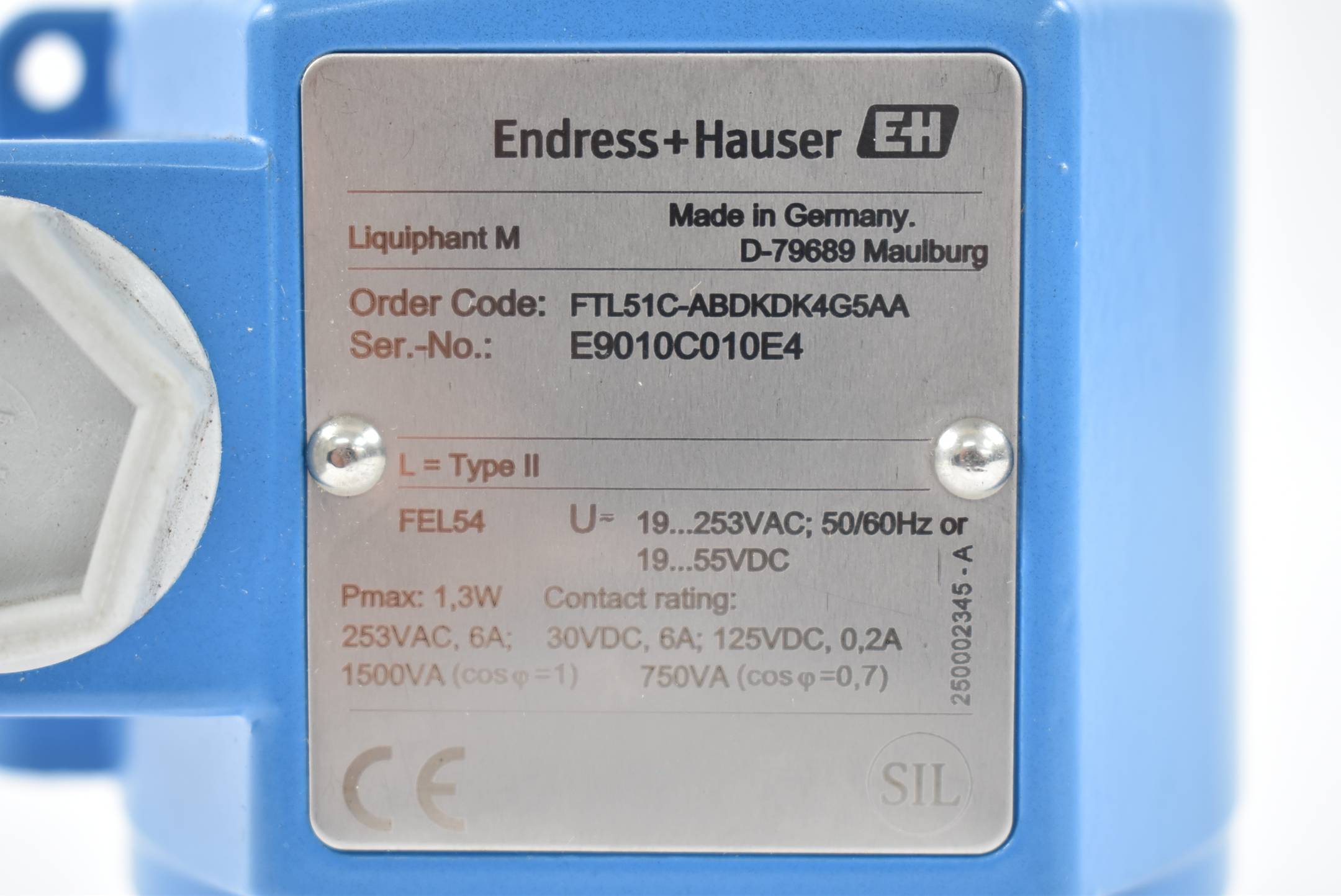 Endress+Hauser Liquiphant FTL51C-ABDKDK4G5AA ( 19-253VAC 50-60Hz 19-55VDC )