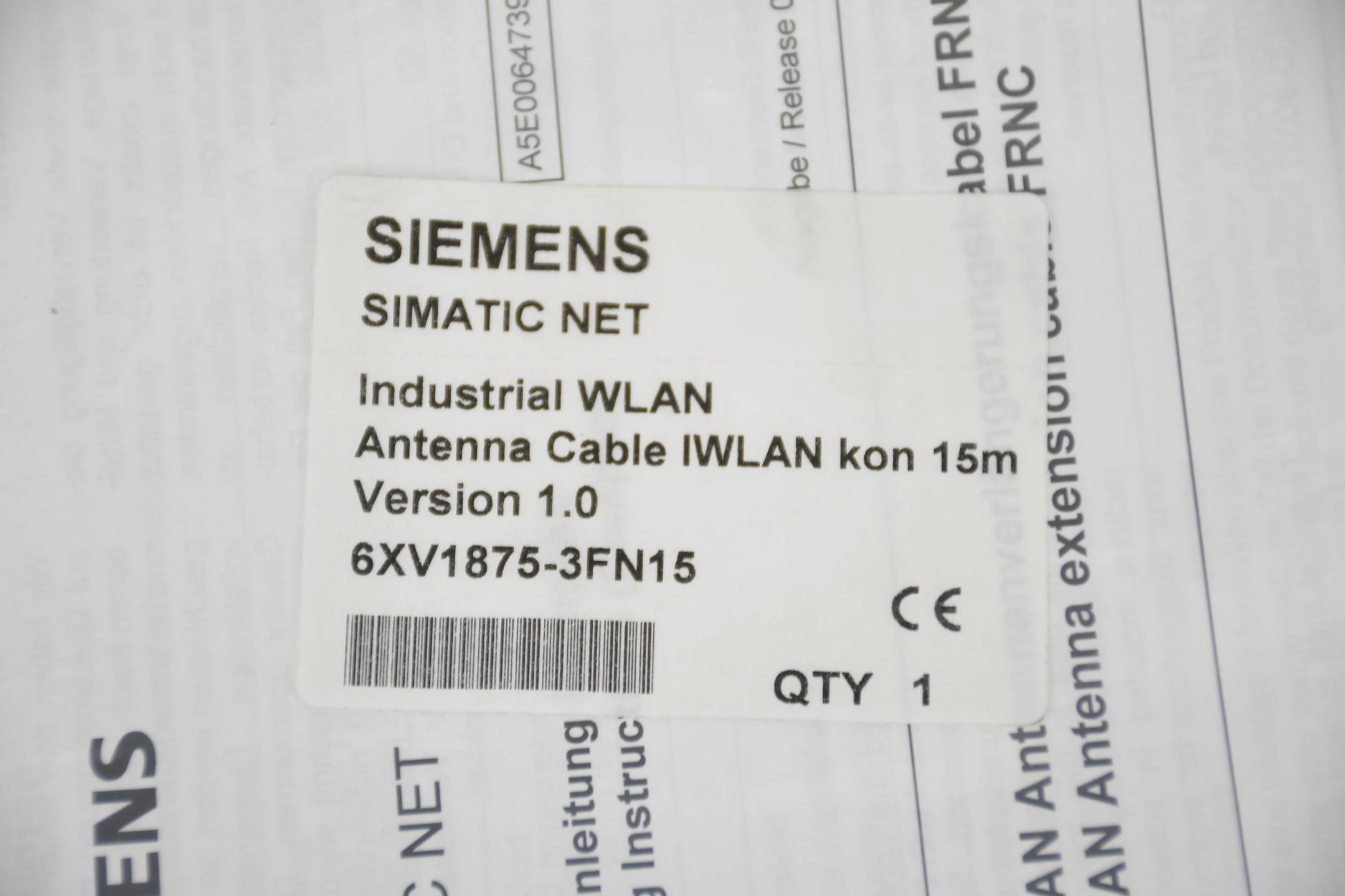 Siemens simatic net WLAN Cable IWLAN kon 15m 6XV1875-3FN15 ( 6XV1 875-3FN15 )