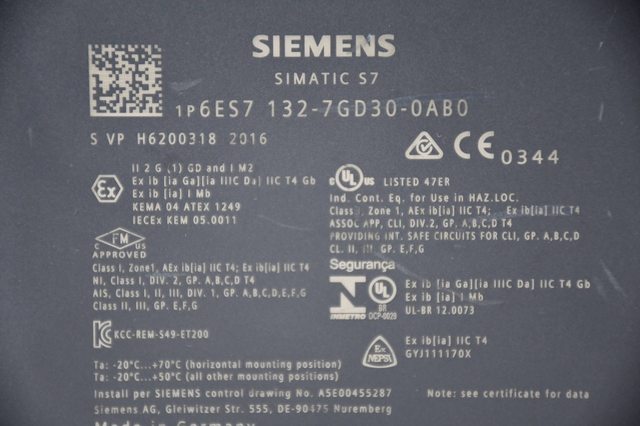 Siemens simatic DP modul ET200iSP 6ES7132-7GD30-0AB0 ( 6ES7 132-7GD30-0AB0 ) E1