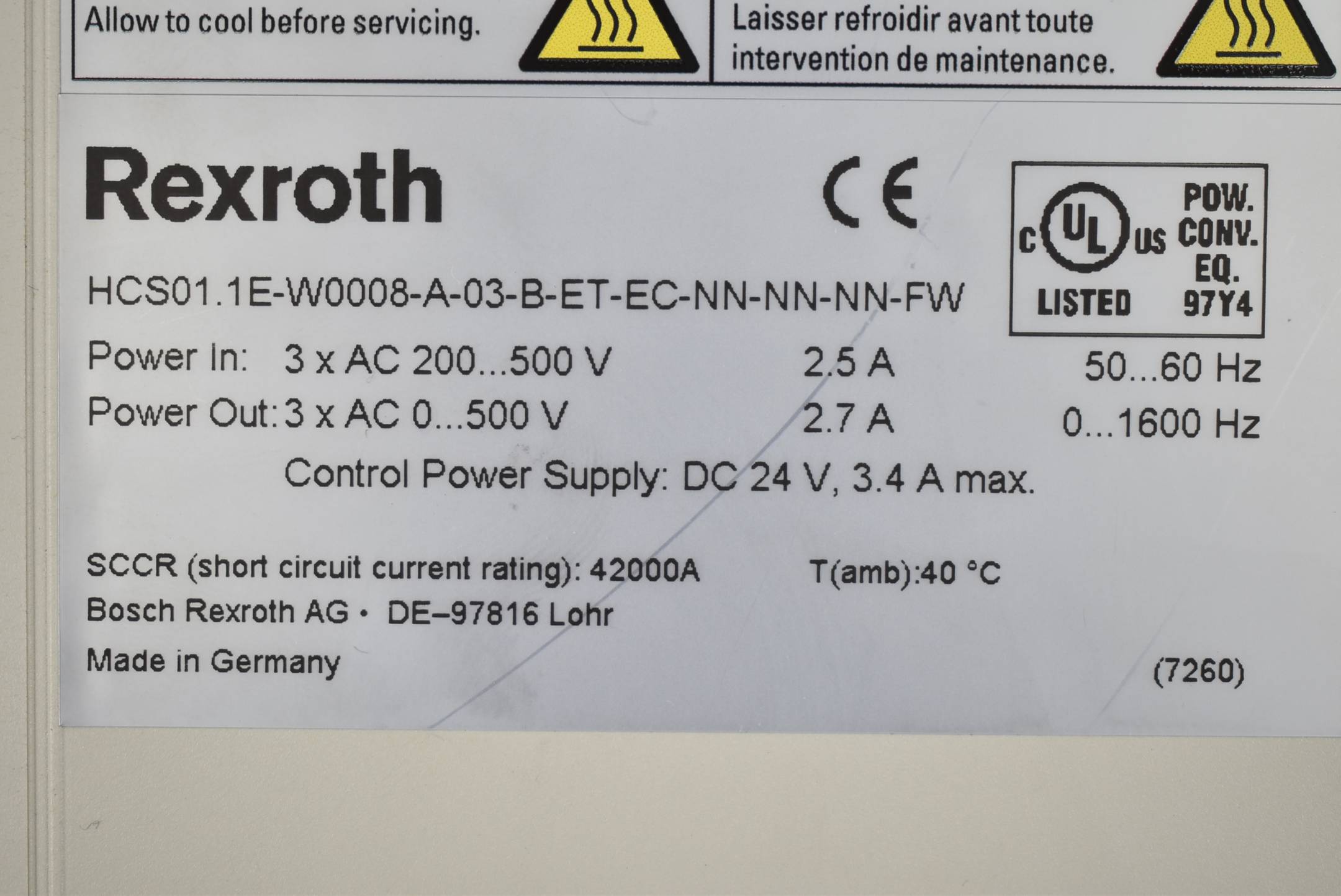 Rexroth HCS01.1E-W0008-A-03-B-ET-EC-NN-NN-NN-FW ( R911325246 )