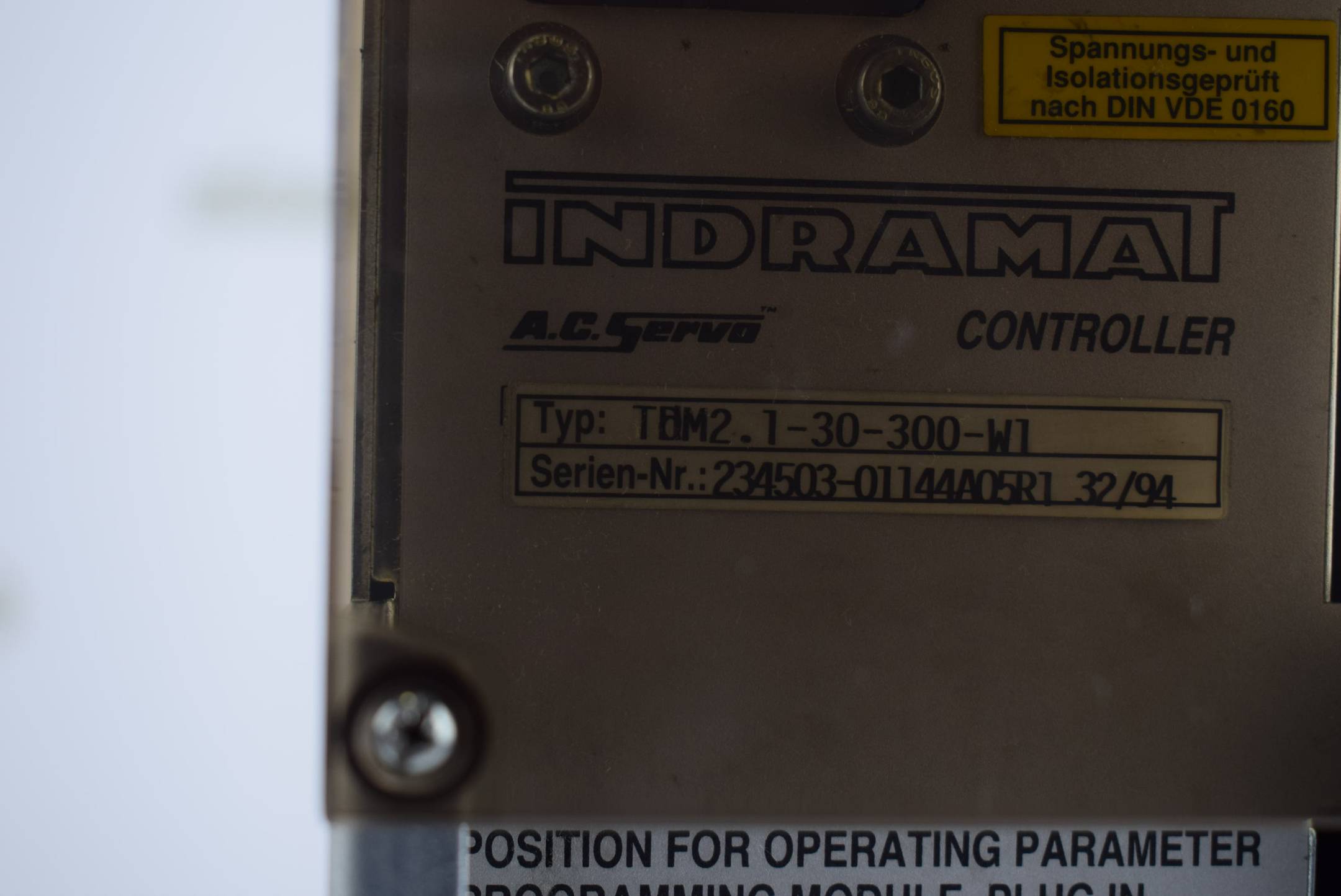 Indramat A.C. Servo Controller TDM 2.1-30-300-W1