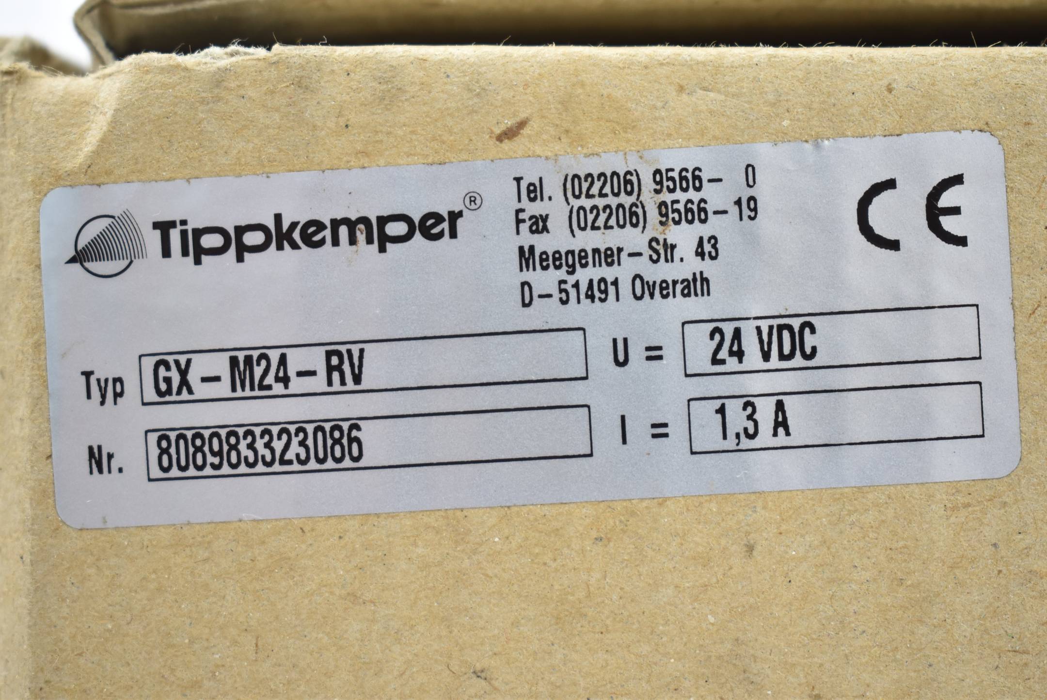 Tippkemper Unfallschutz-System Controller 24 VDC 1,3 A GX-M24-RV 